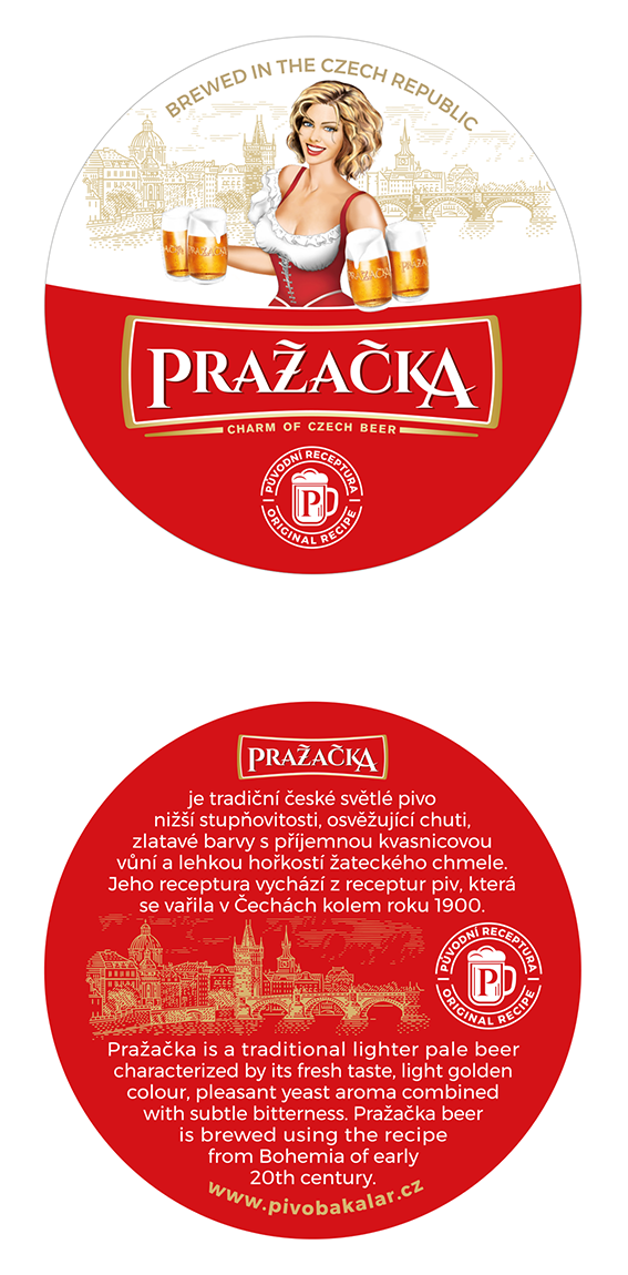 Pivní tácek Pražačka