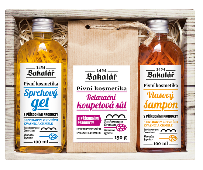 Sprchový gel 100ml + Vlasový šampon 100ml + Koupelová sůl 150g